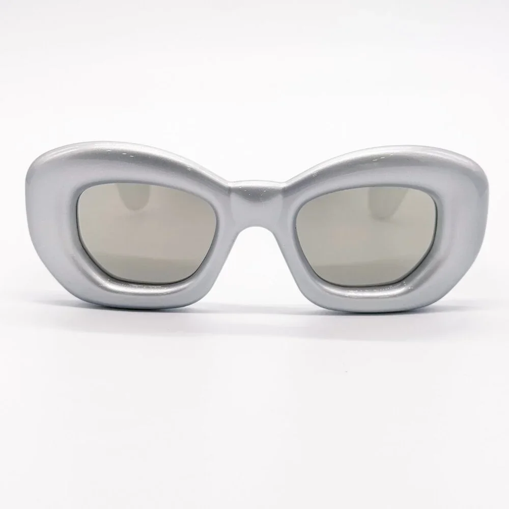 NEW LOEWE LW40117I 20C SILVER UNISEX SUNGLASSES LOEWE